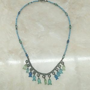 3/$20 seaglass fish necklace